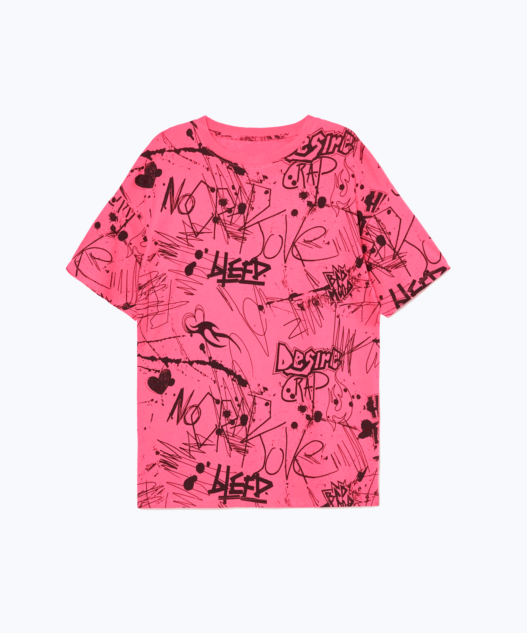 Pink graffiti T-shirt